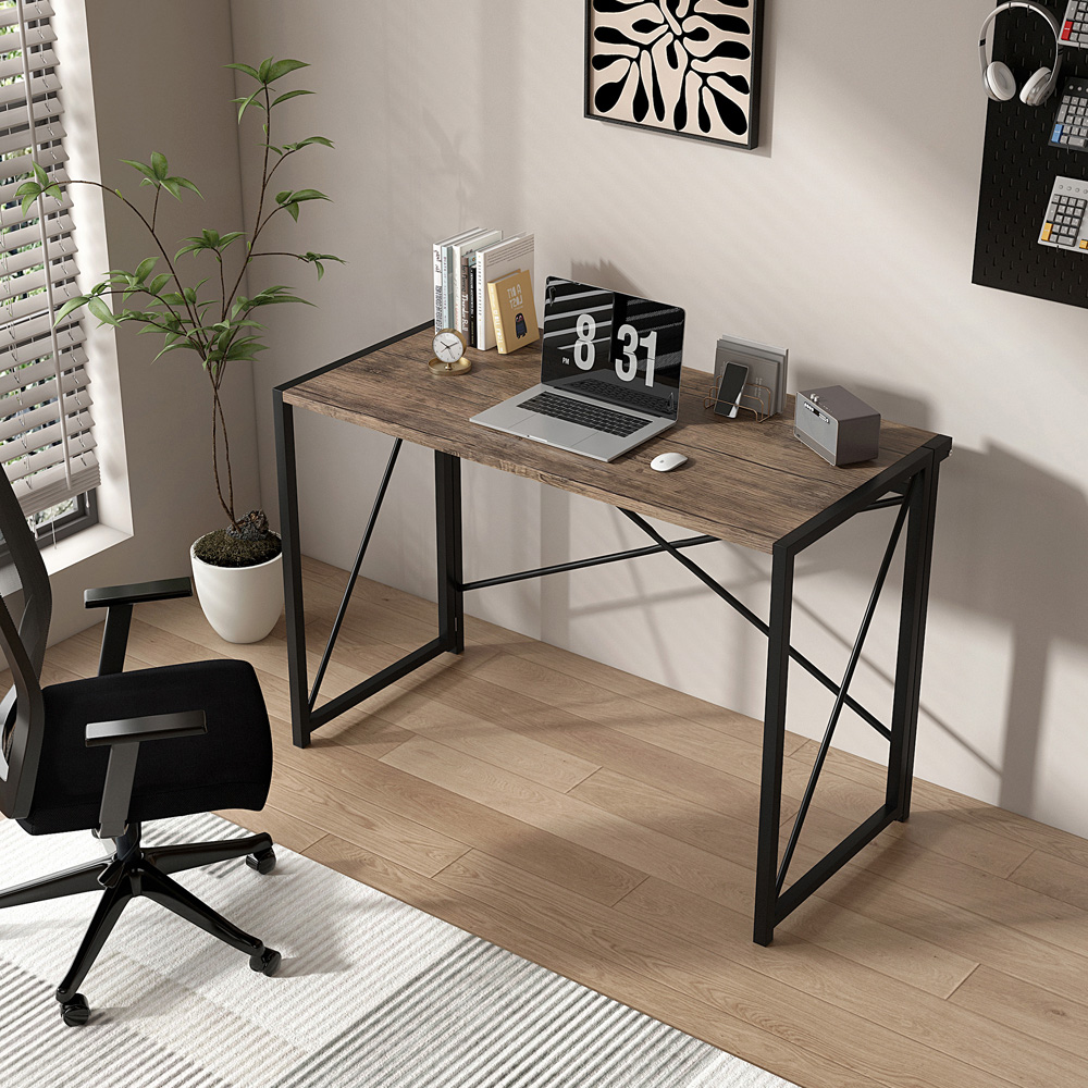 Miami Folding Computer Desk Brown Image 5
