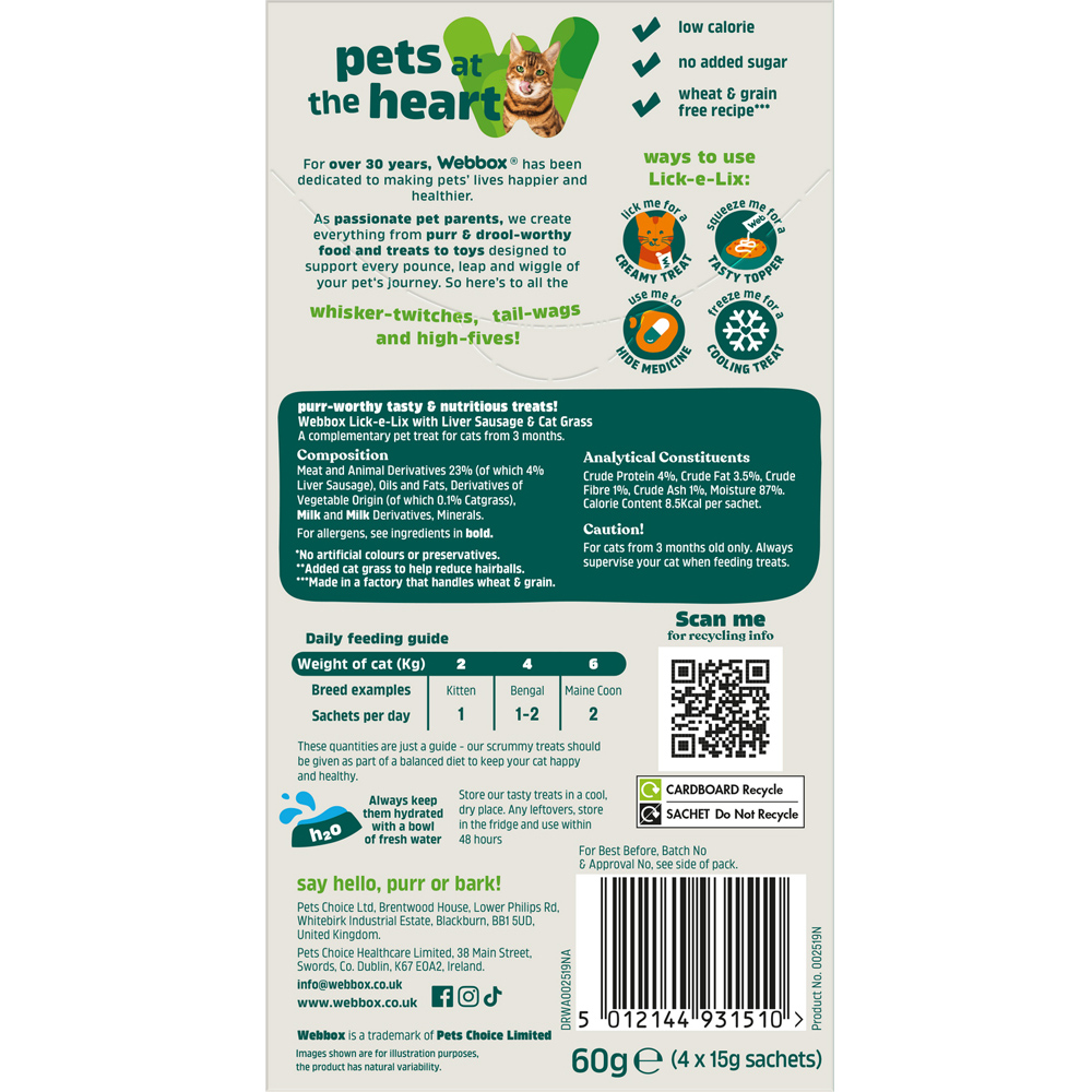 Pack of 4 Webbox Lick-E-Lix Cat Treats Image 2