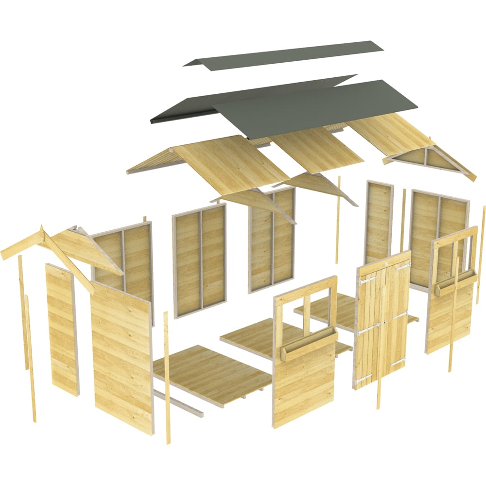 DIY Sheds 8 x 4ft Tongue and Groove Timber Apex Summer Garden Shed Image 3