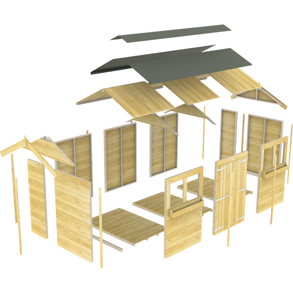 DIY Sheds 12 x 8ft Tongue and Groove Timber Apex Summer Garden Shed Image 3