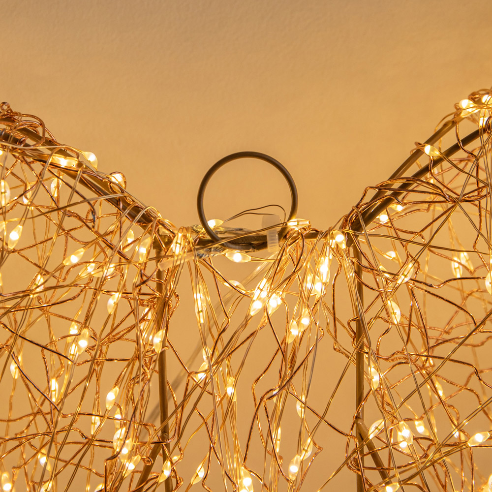Samuel Alexander 650 Warm White LED Light-Up Gold Christmas Bow 43cm Image 6