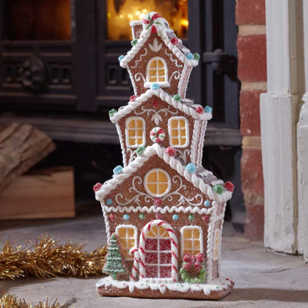 Samuel Alexander Large Candy Townhouse Christmas Decoration 30cm Image 2