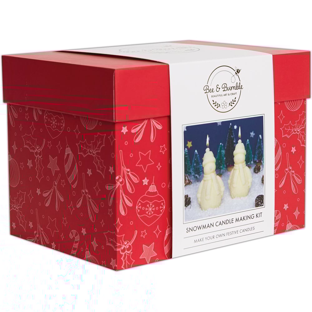 Bee & Bumble Multicoloured Snowman Candle Craft Kit Image 4