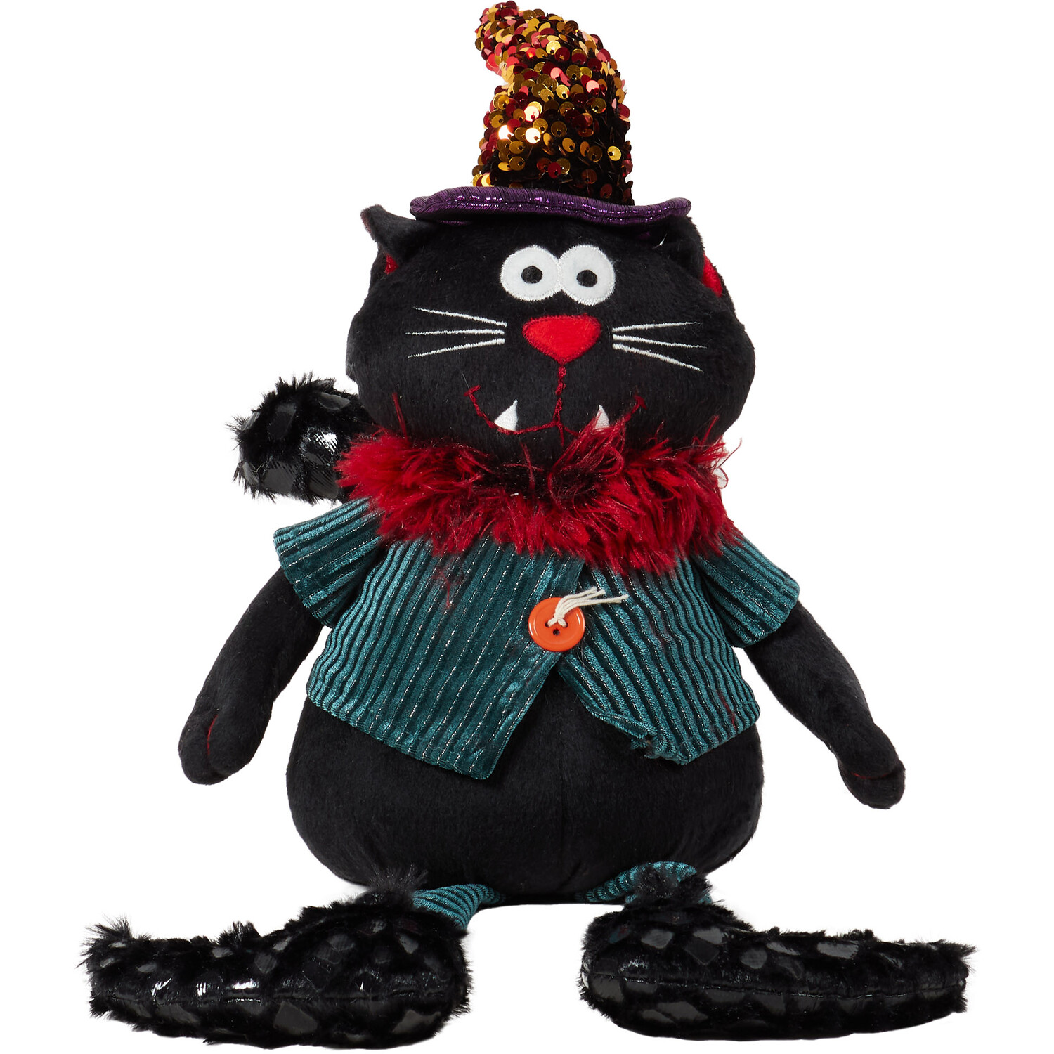 Halloween Sitting Cat Decoration - Black Image 1