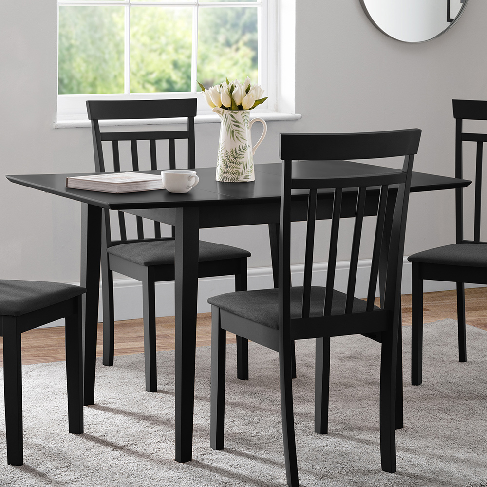 Julian Bowen Rufford Extending Dining Table Black Image 1