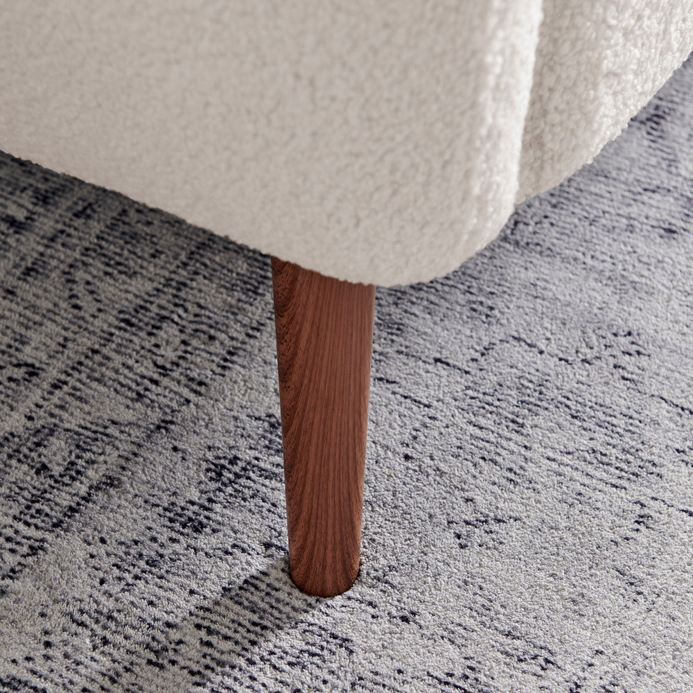 Furniturebox Terry White Boucle Armchair Image 3