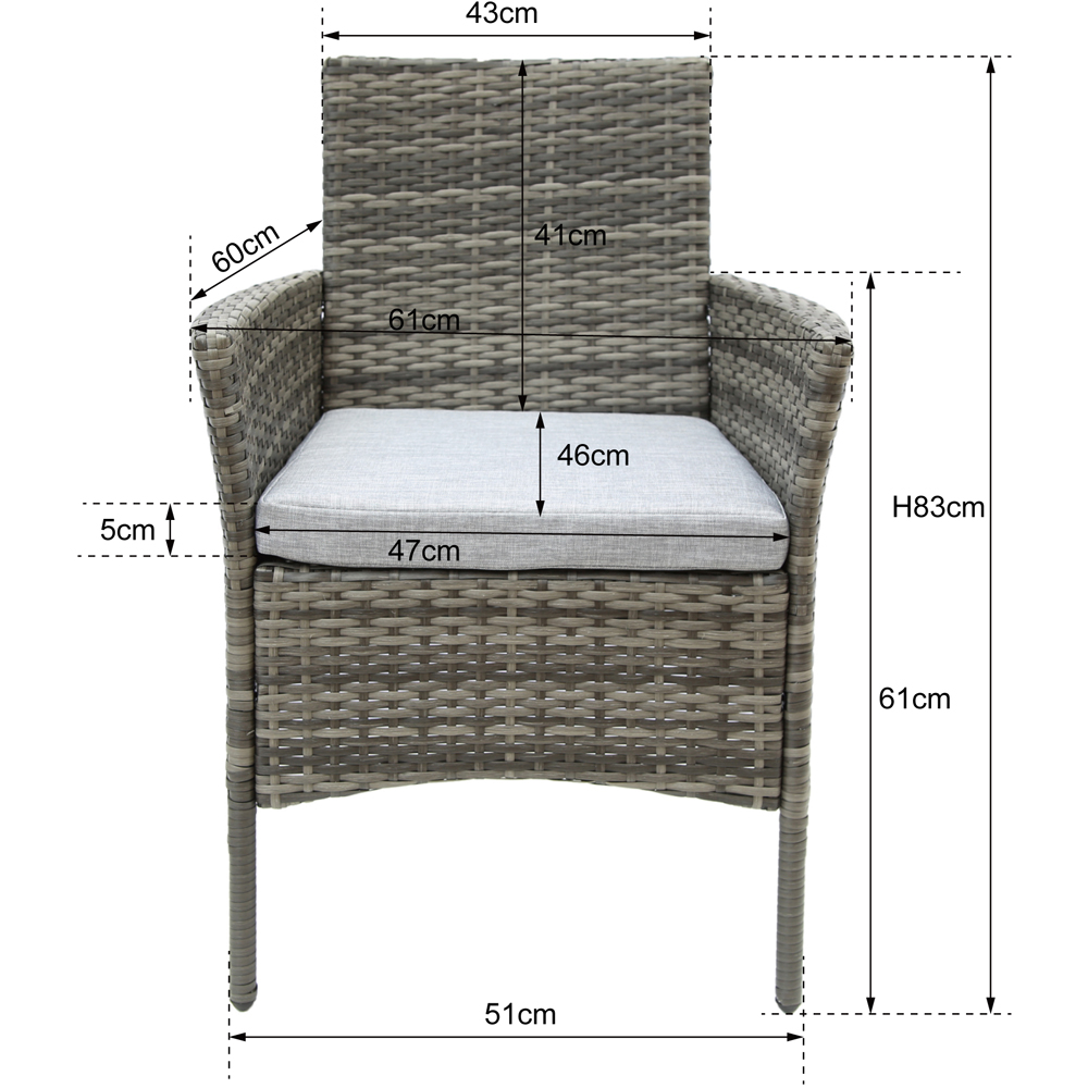Home Garden Direct Judas 2 Seater Rattan Garden Bistro Set Image 5