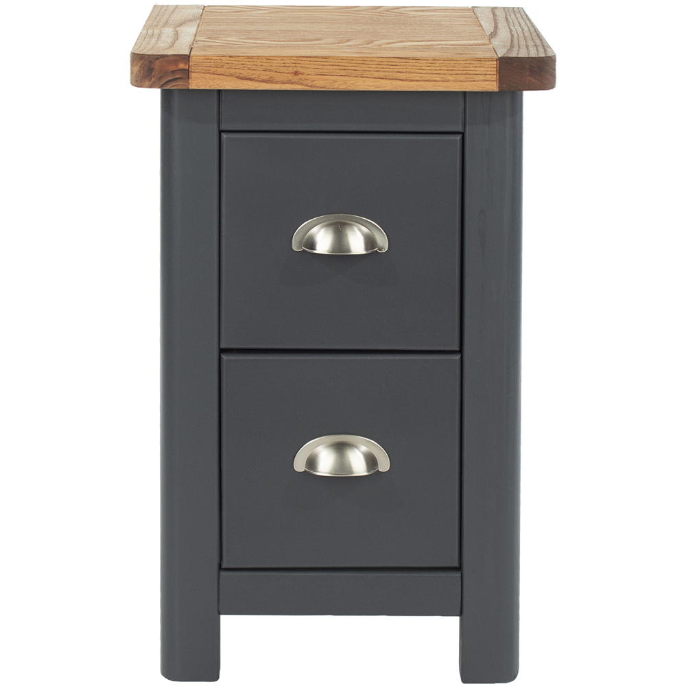 Core Products Dunkeld 2 Drawer Midnight Blue Petite Bedside Table Image 3