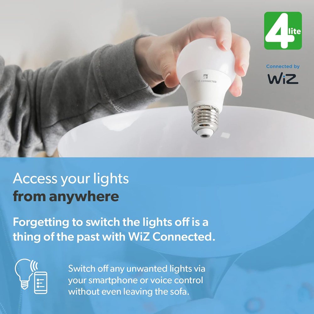 4lite 4 Pack LED 345 Lumens Smart Wi-Fi Bulb Image 5