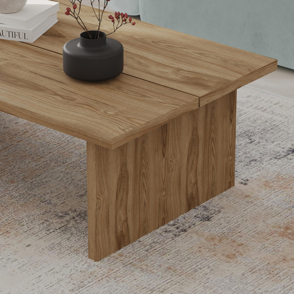Decortie Loana Deep Oud Coffee Table with 2 Piece Top Image 3