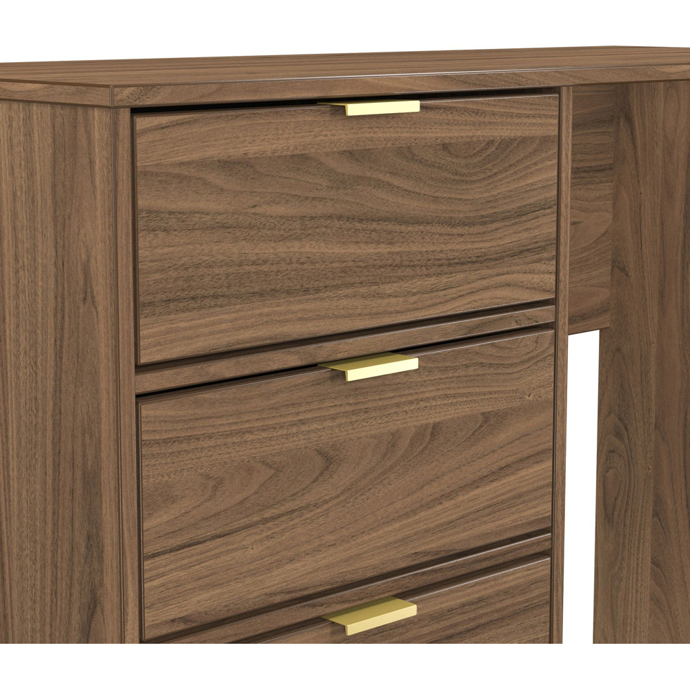 Crowndale Hong Kong 4 Drawer Carini Walnut Vanity Dressing Table Ready Assembled Image 5