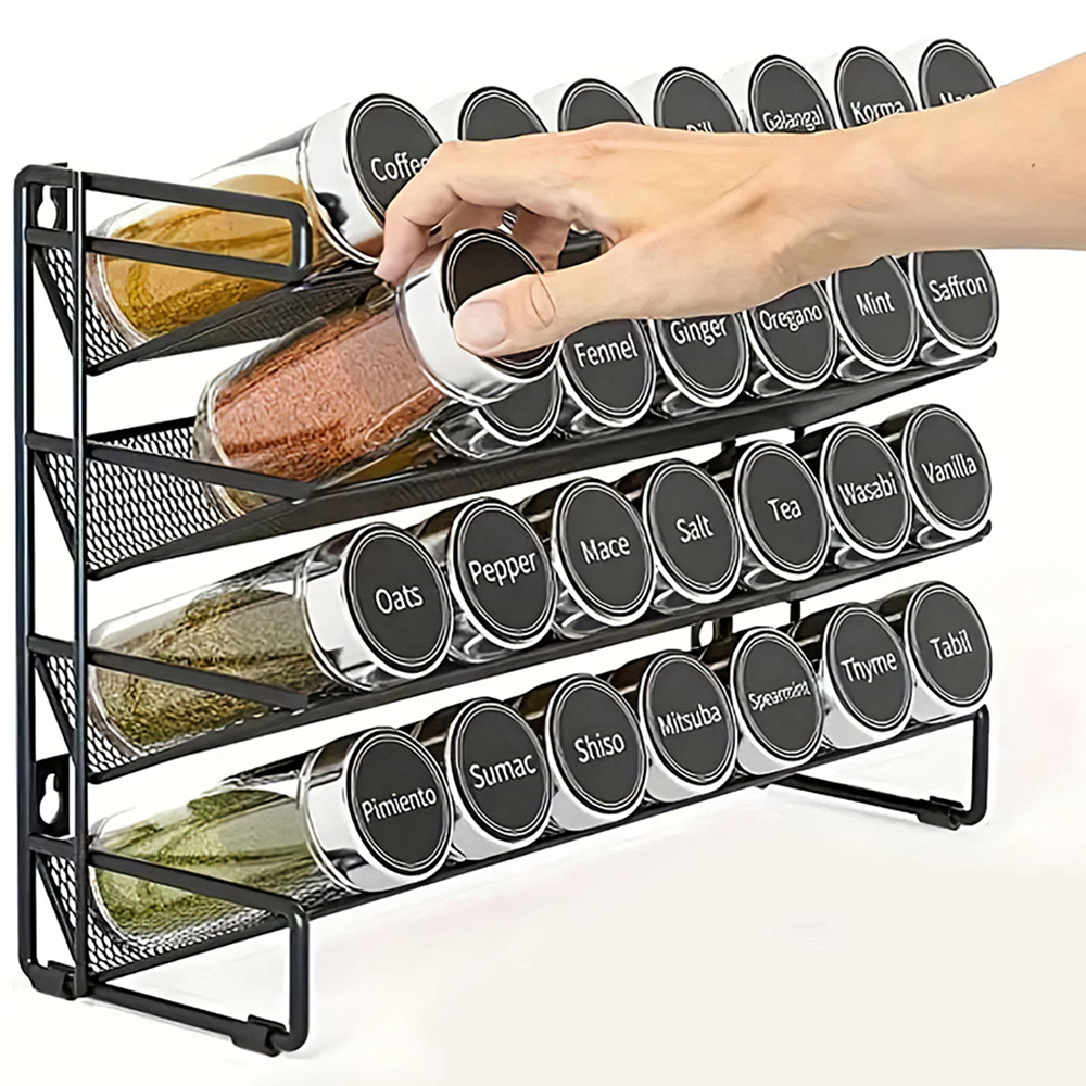 Living and Home 4 Tier Metal Spice Rack Organiser Image 7