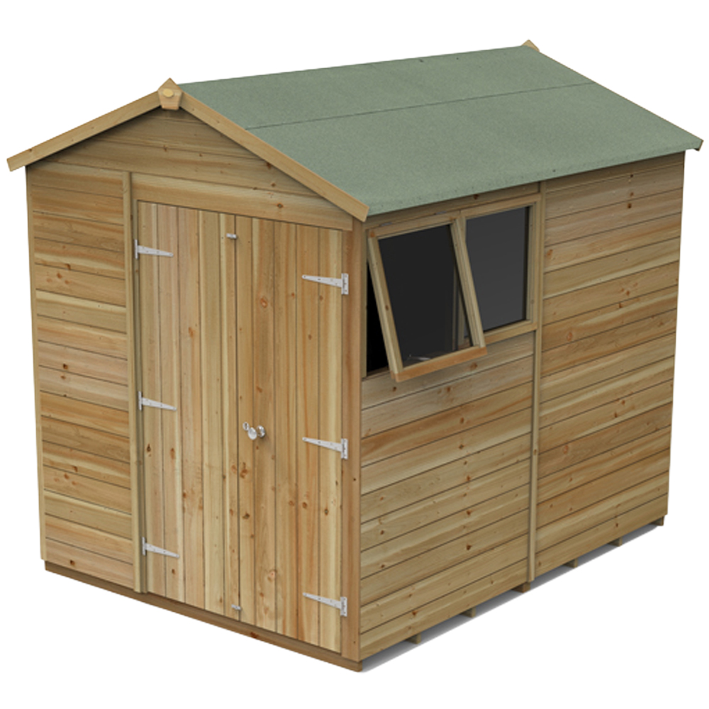 Forest Garden Timberdale 6 x 8ft Single Opening Apex Shed Image 1