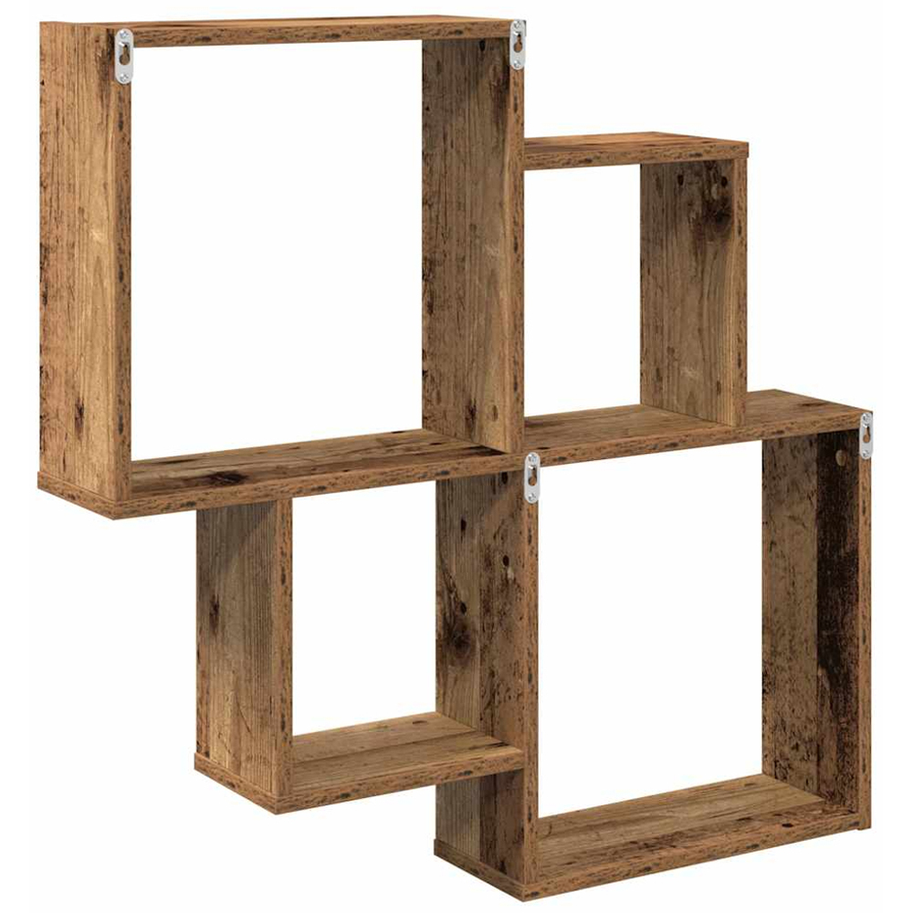 vidaXL 4 Shelf Old Wood Wall Shelf  Image 5