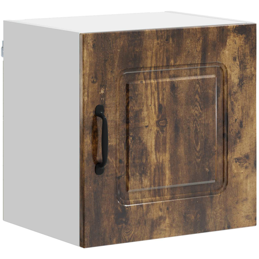 vidaXL Kalmar Single Door Smoked Oak Wall Mounted Square Kitchen Cabinet Image 2