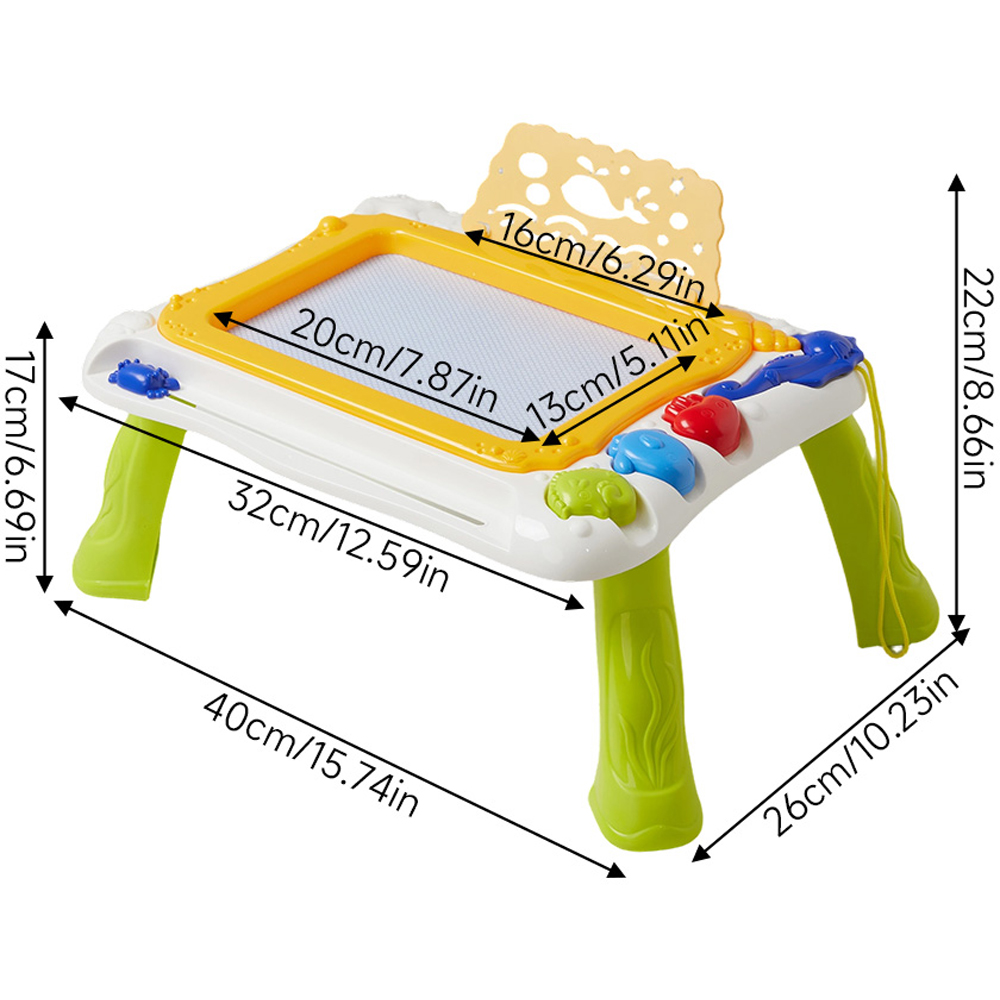 H&O Direct Kids Orange Ocean Magnetic Erasable Drawing Board with Pen Image 6