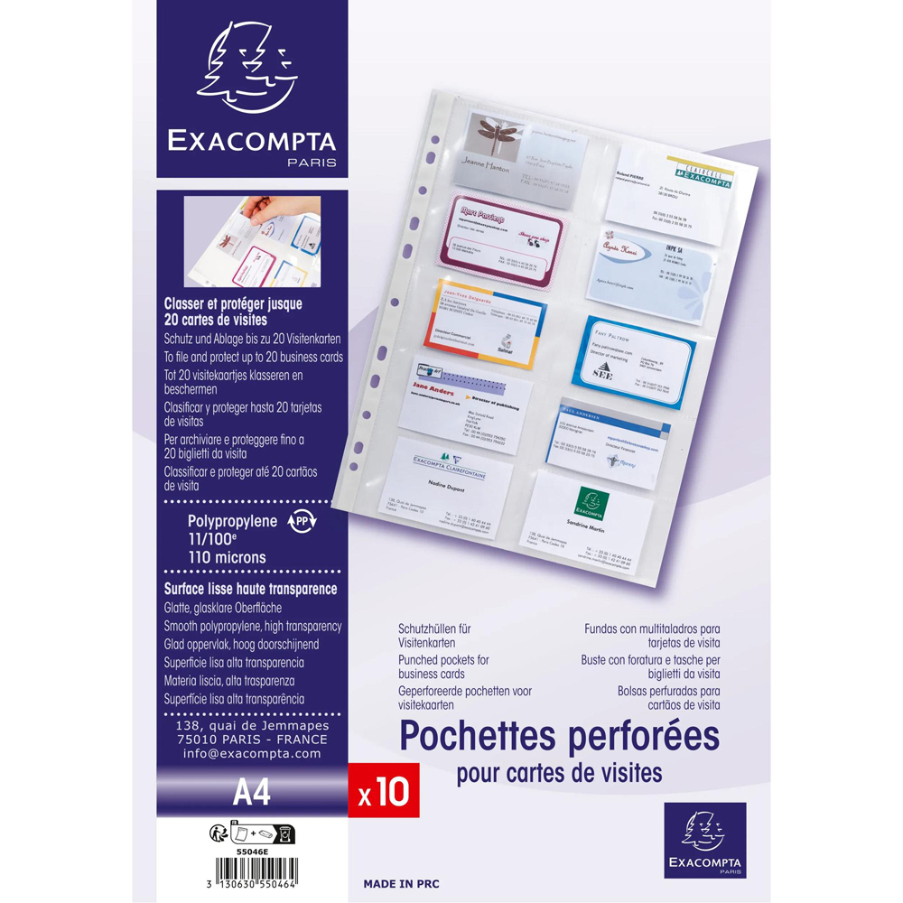 Exacompta Punch Crystal 10 PP Pocket 10 Pack Image 6