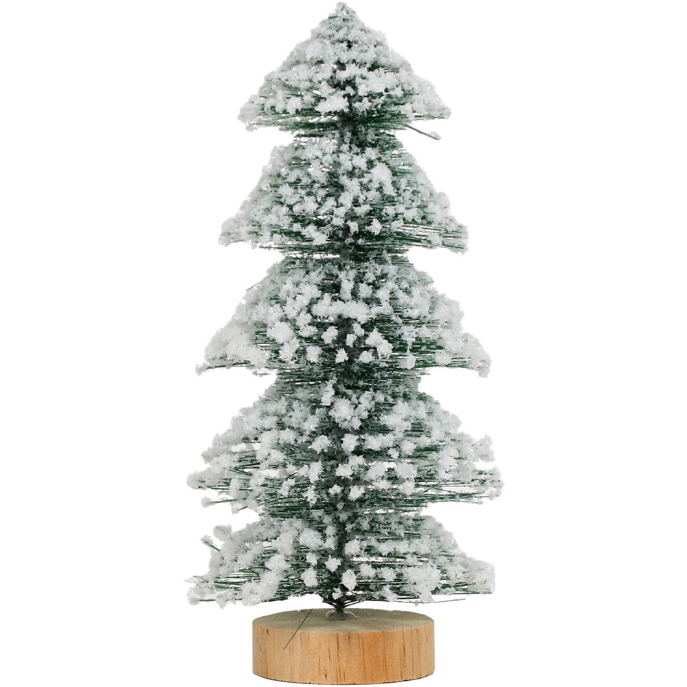 Small Flocked Tree - Green & White Image