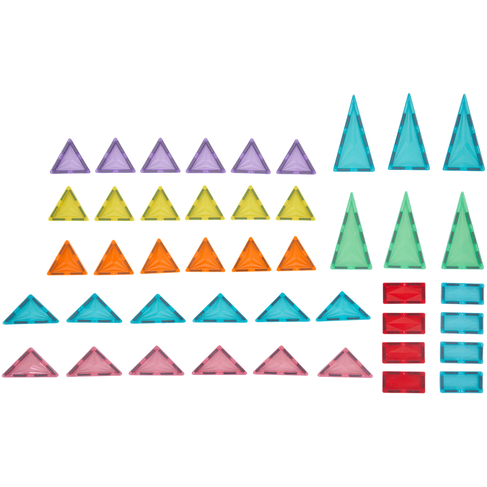 H&O Direct 80 Piece Magnet Building Tile Clear 3D Building Block Image 2