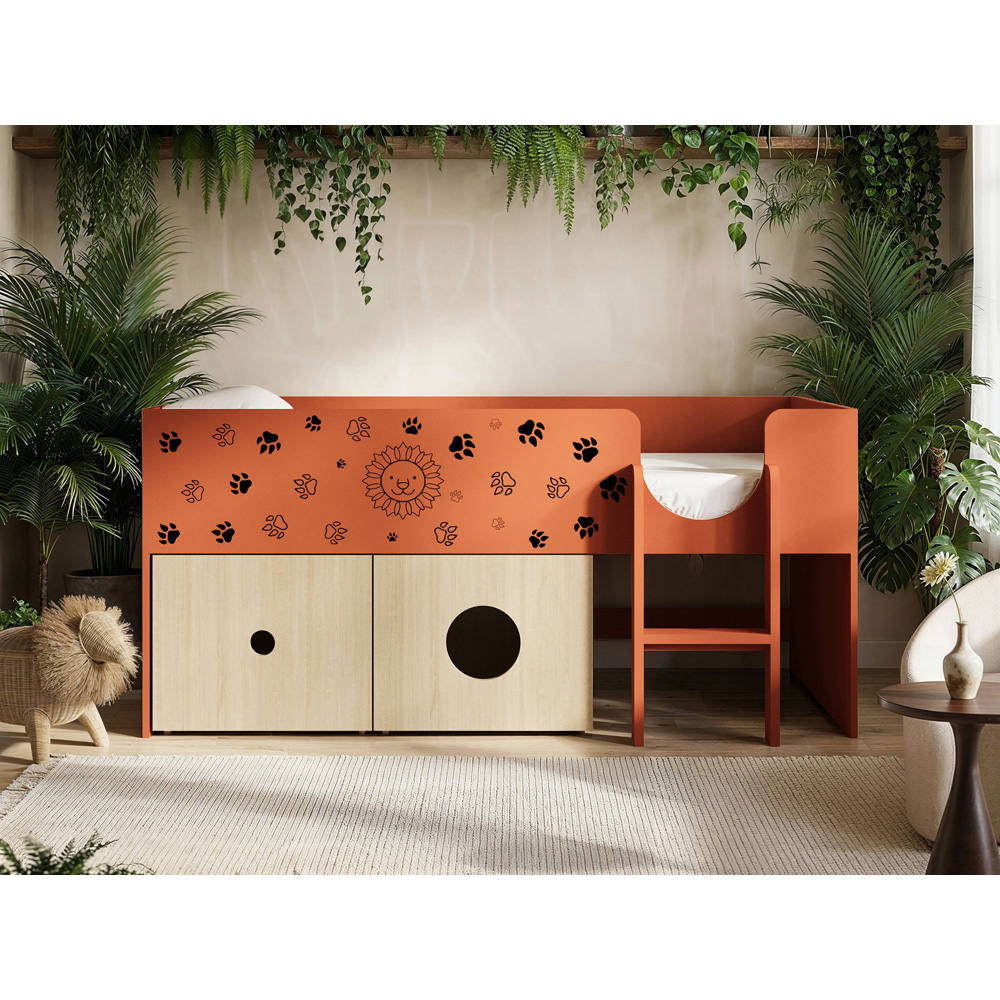 Flair Zaiden Single Orange Mid Sleeper Bed with Toy Box Image 6