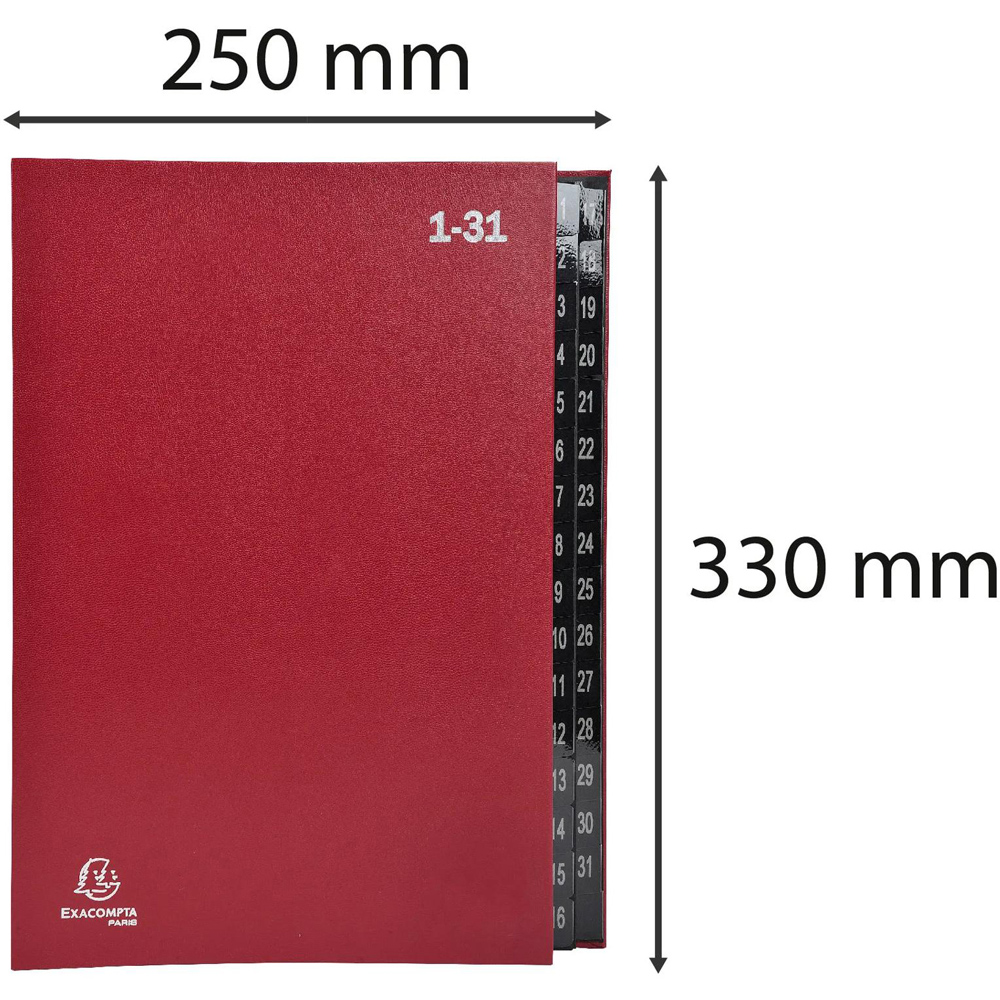 Exacompta 32 Sections Red A4 Multi Part File 6 Pack Image 9