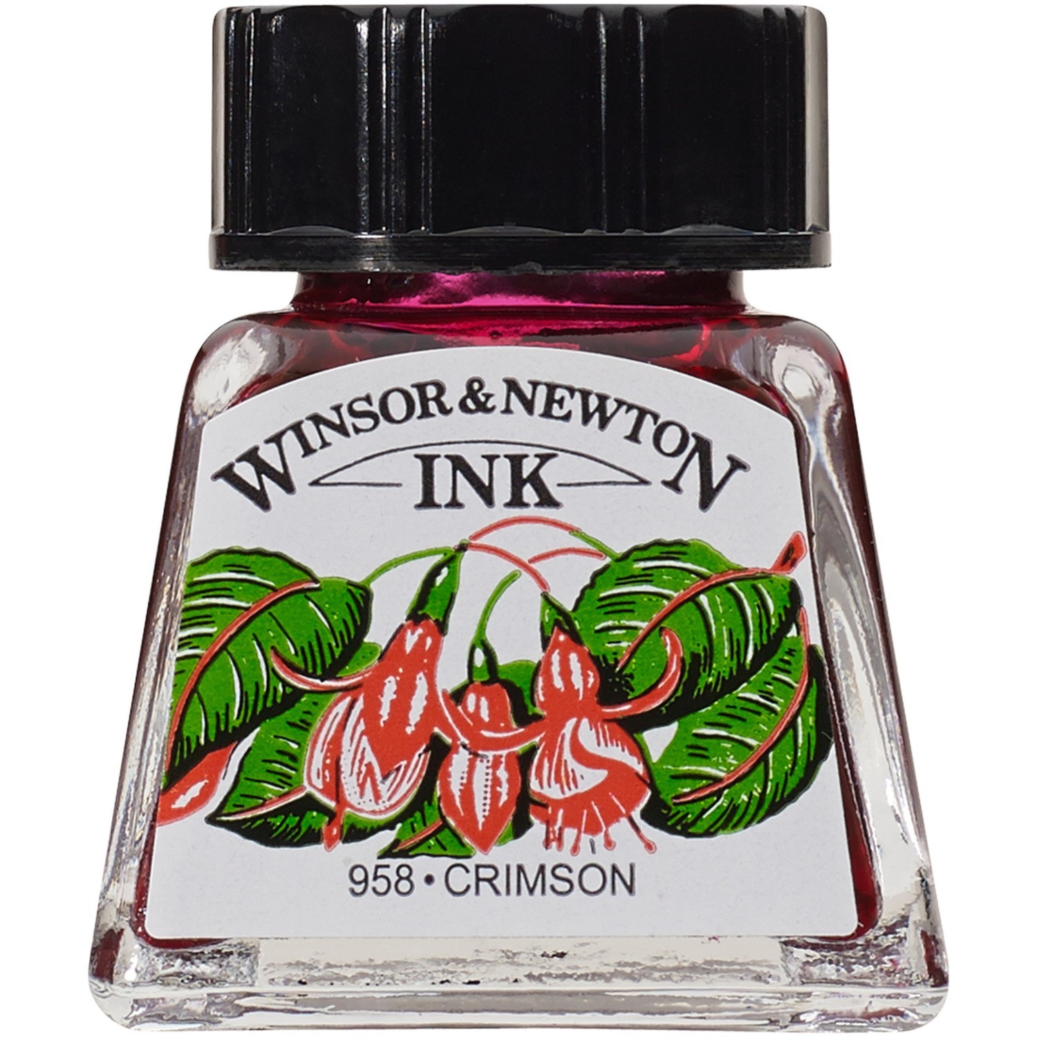Winsor and Newton 14ml Drawing Ink - Crimson Image 1