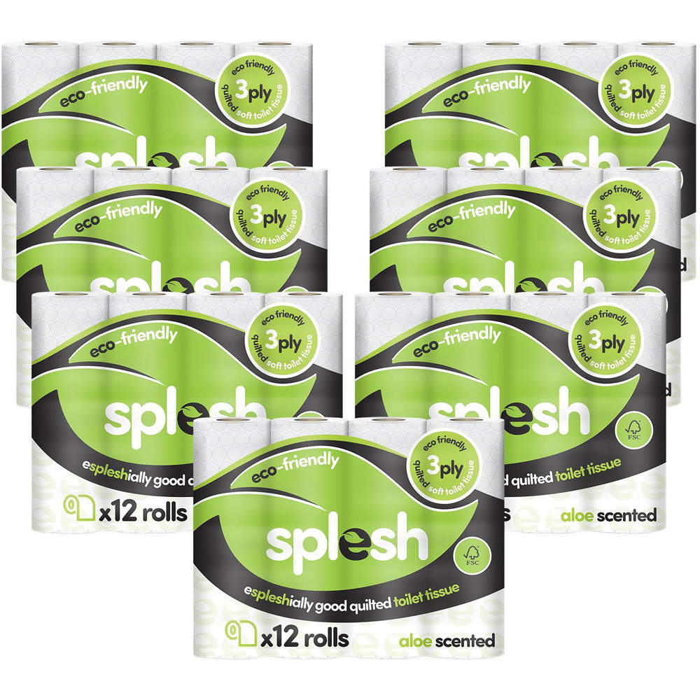 Splesh Quilted Aloe Vera Toilet Tissue 84 Rolls 3 Ply Image 1
