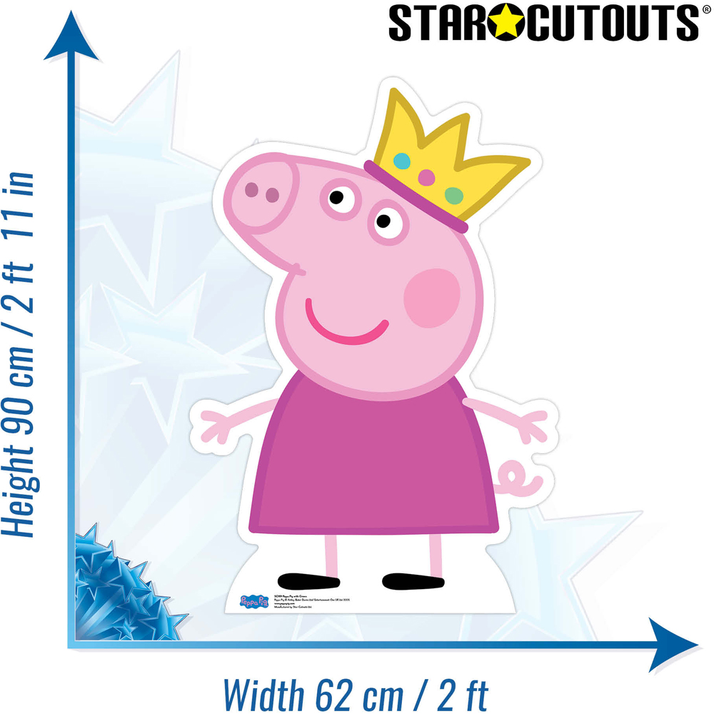 Star Cutouts Peppa Pig Crown Cardboard Cutout 2.9ft Image 4