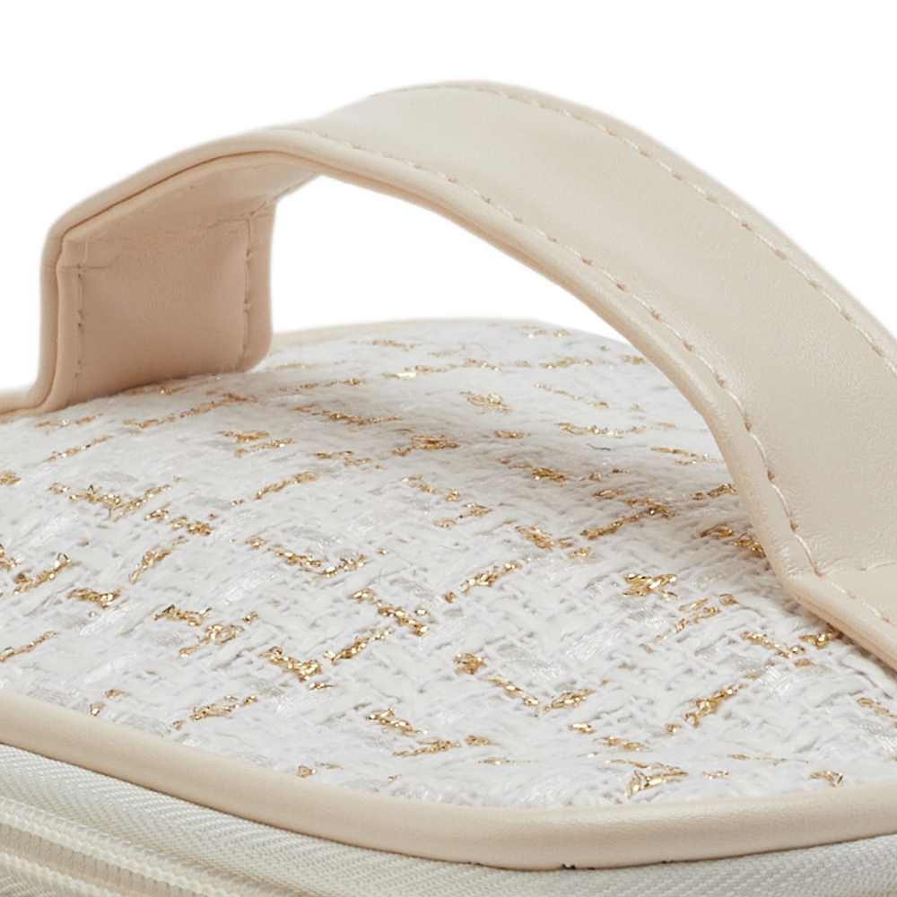 H&O Direct Cream Makeup and Toiletry Bag with Zipper Image 4