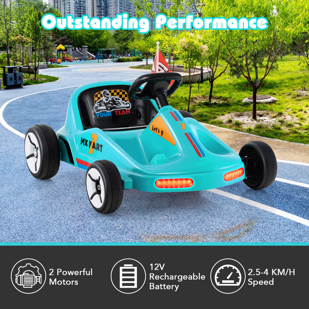 Costway Blue Kids Electric Go Kart with Remote Image 8