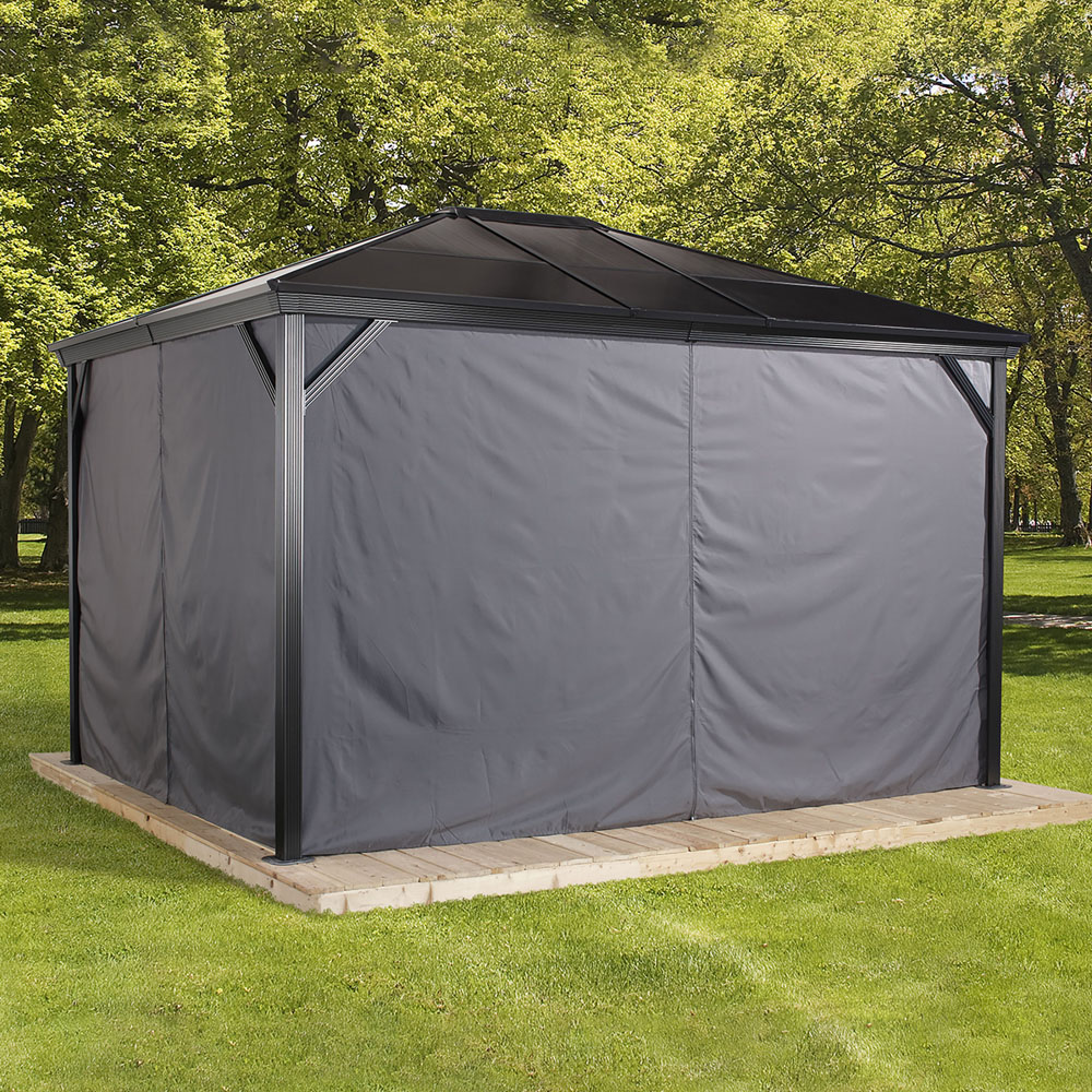 Sojag Verona 3 x 3.7m Grey Gazebo Curtain Image 2