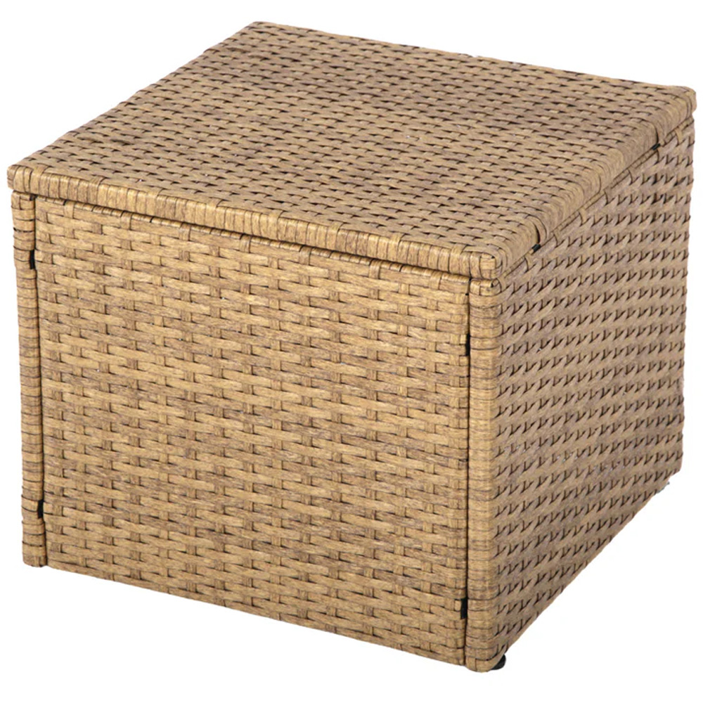 HGD St. Tropez 6 Seater Brown and Grey Garden Corner Sofa with Rising Table Image 4