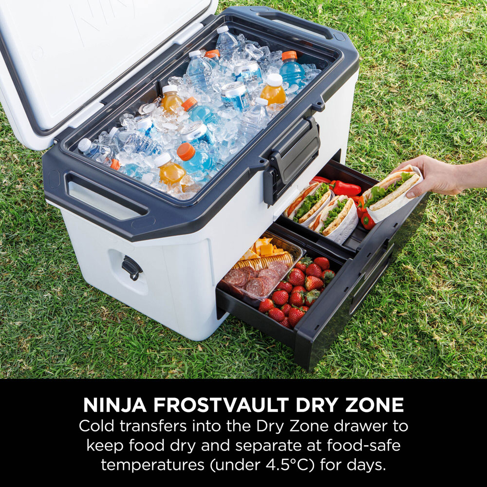 Ninja FrostVault FB151UKWH White Hard Cooler with Dry Zone 47L Image 5