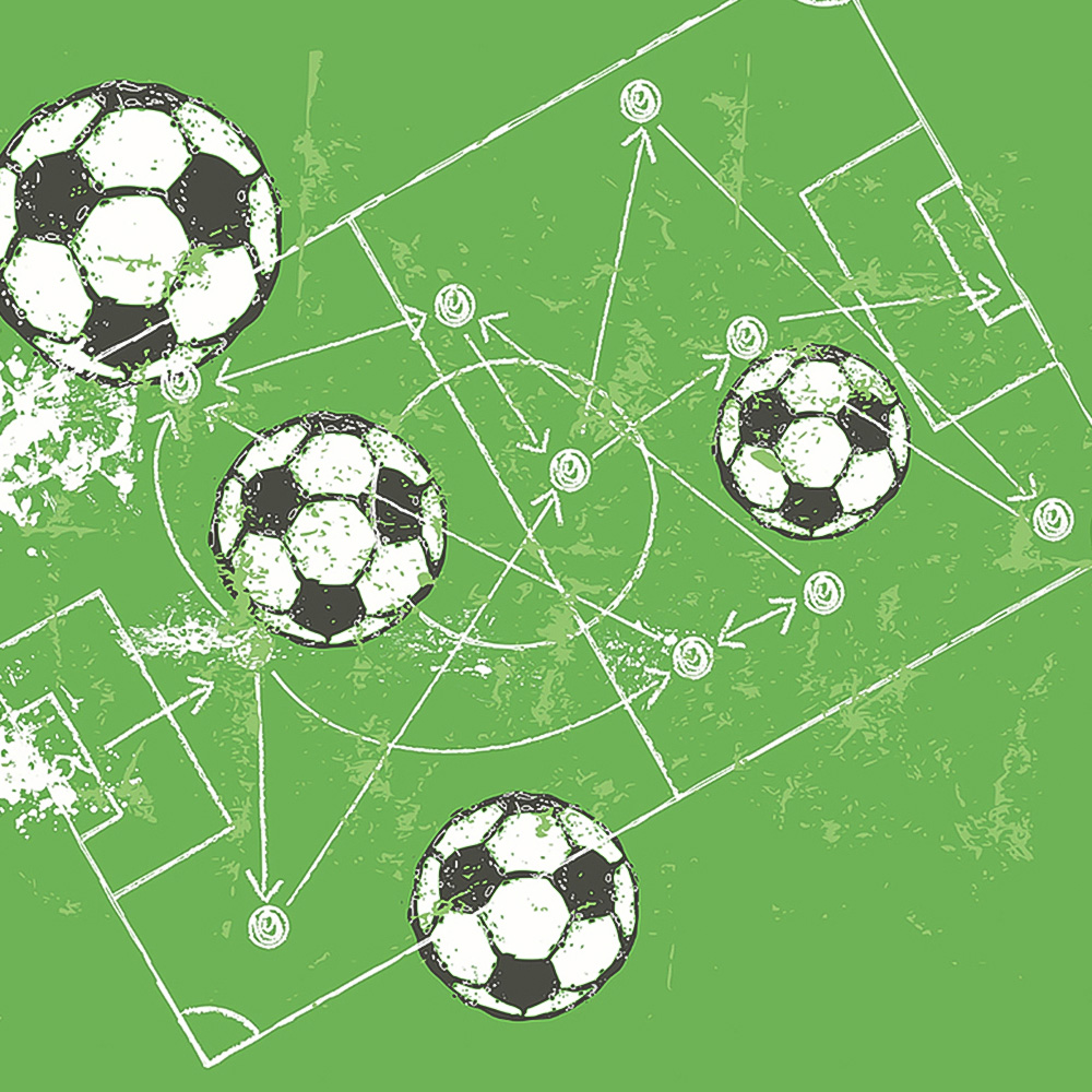 Origin Murals Football Grunge Texture Green Wall Mural Image 2