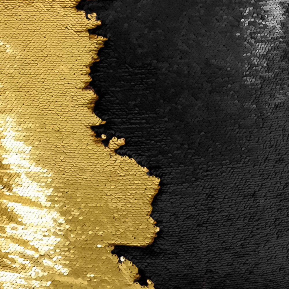 Velosso Mermaid Black and Gold Filled Cushion 56 x 56cm 2 Pack Image 2