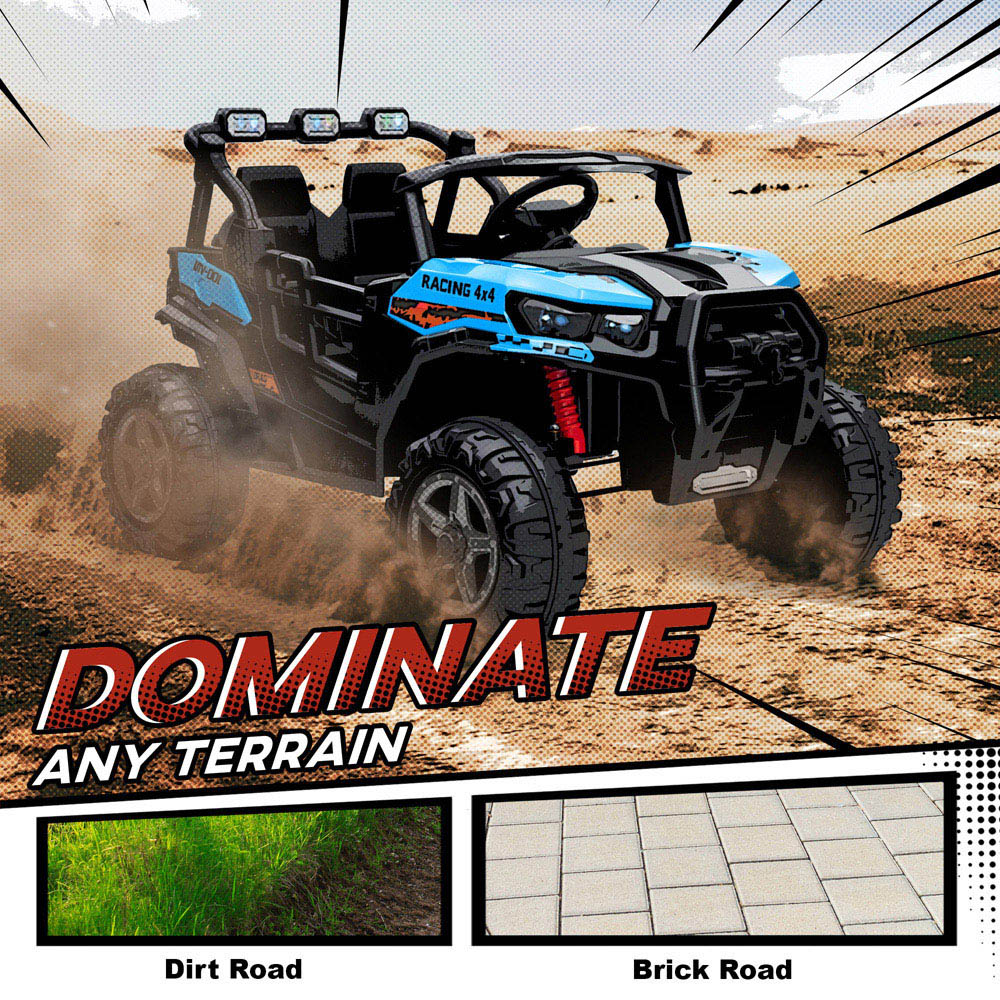 Tommy Toys 2 Seater Kids Blue Ride On Electric Truck with Remote 24V Image 8