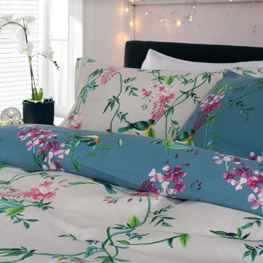 Deyongs Bird Garden Single Teal Duvet Set Image 3