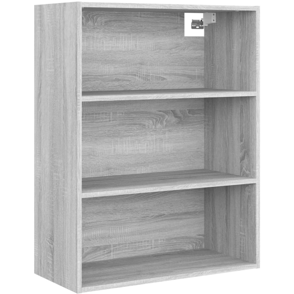 vidaXL 3 Shelf Grey Sonoma Hanging Wall Cabinet Image 2