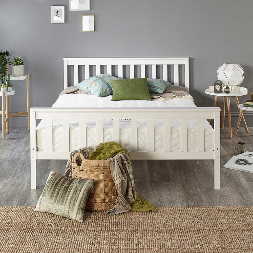 Aspire Atlantic Single White Bed Frame Image 5