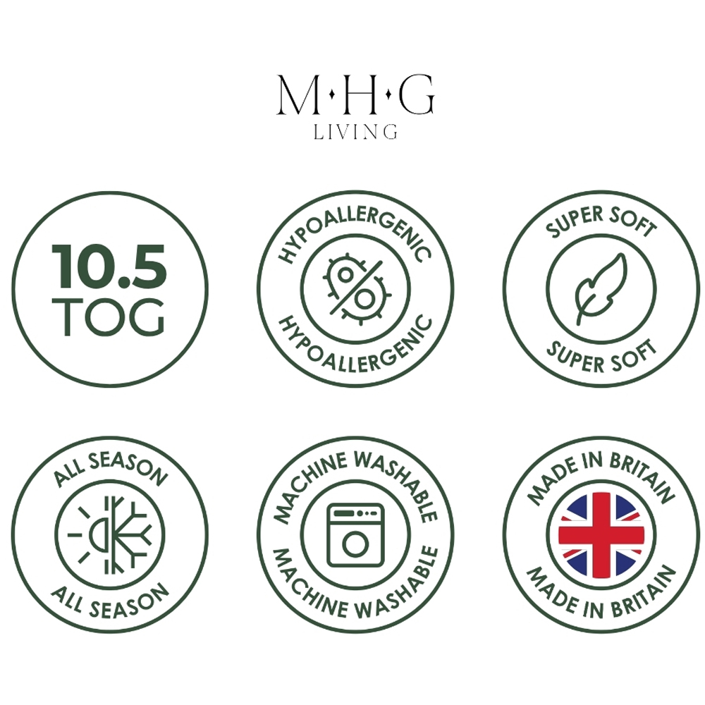 MHG Living King Size White All Seasons Hollowfibre Duvet 10.5 Tog Image 8