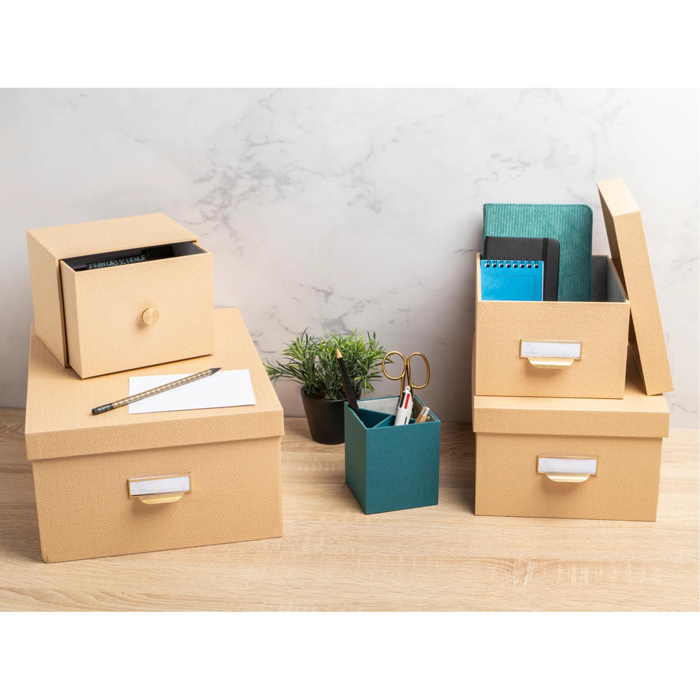 Exacompta OfficeByMe Beige Storage Box Set of 3 Image 7