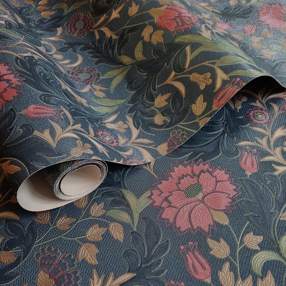 Holden Decor Bilbury Navy Wallpaper Image 2