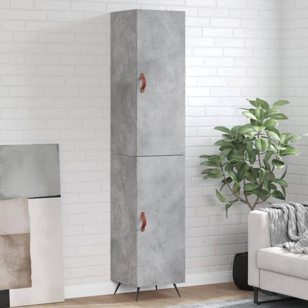vidaXL 2 Door Concrete Grey Highboard Image 1