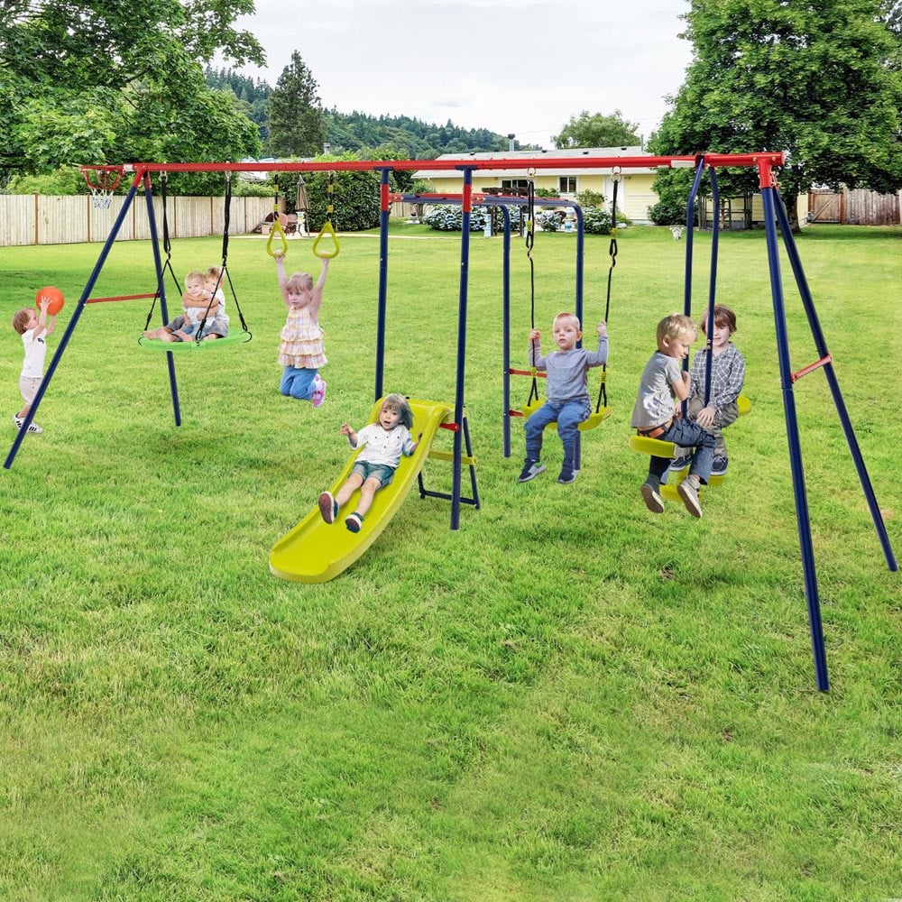Costway 7-in-1 Kids Swing Play Set Image 2