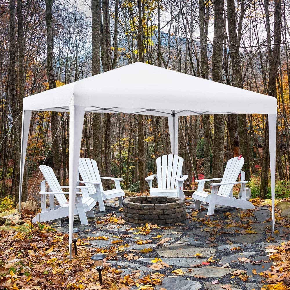 Costway White Outdoor Portable Canopy with Carrying Bag 2.95m Image 1
