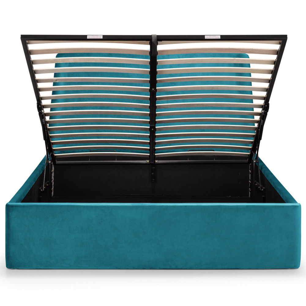 Julian Bowen Frida Double Teal Storage Ottoman Bed Image 5