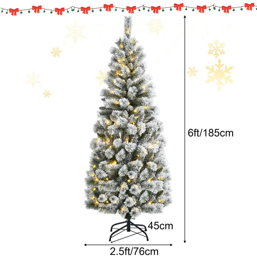 Costway Pre Lit Illuminated LED Artificial Christmas Tree 6ft Image 9