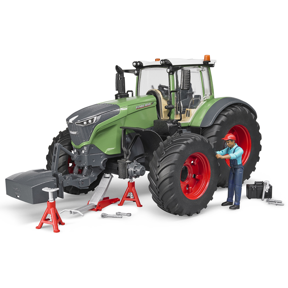 Bruder Kids Fendt 1050 Vario with Mechanic and Garage Equipment Playset Model Image 4