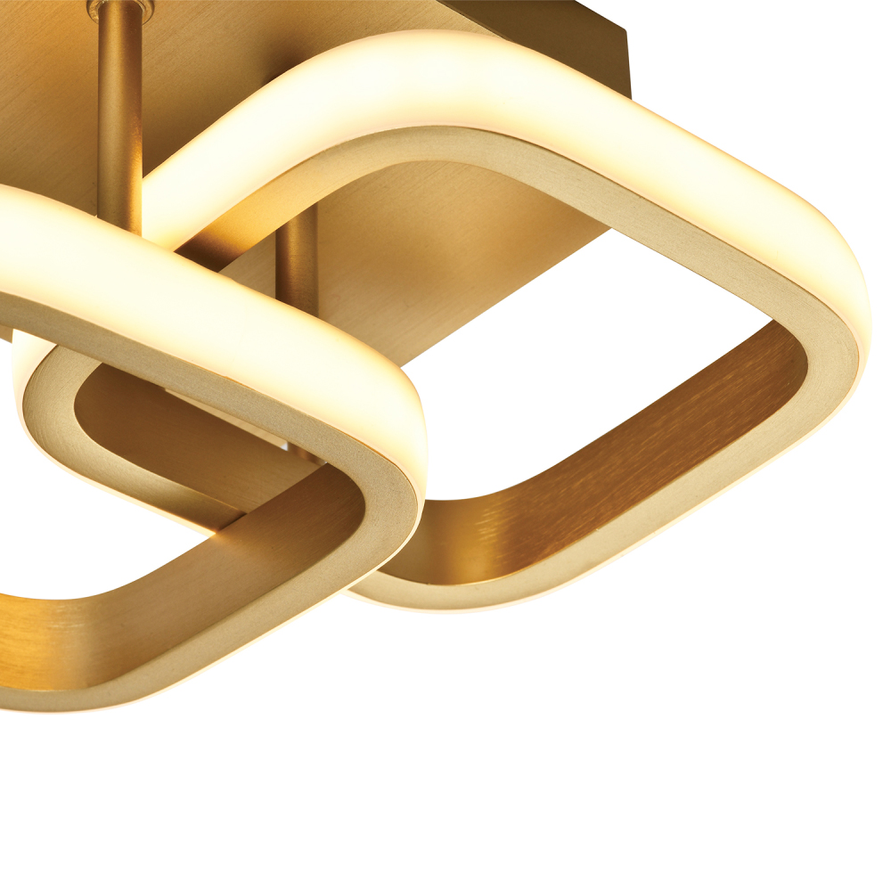 Happy Homewares Brushed Gold Double Head LED Ceiling Light Fitting Image 5