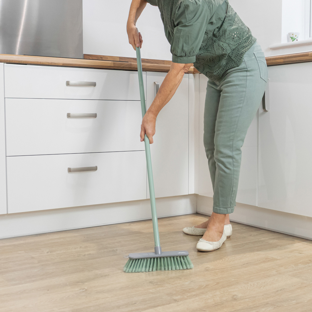 JVL Green Soft Bristle Angled Sweeping Brush Image 2